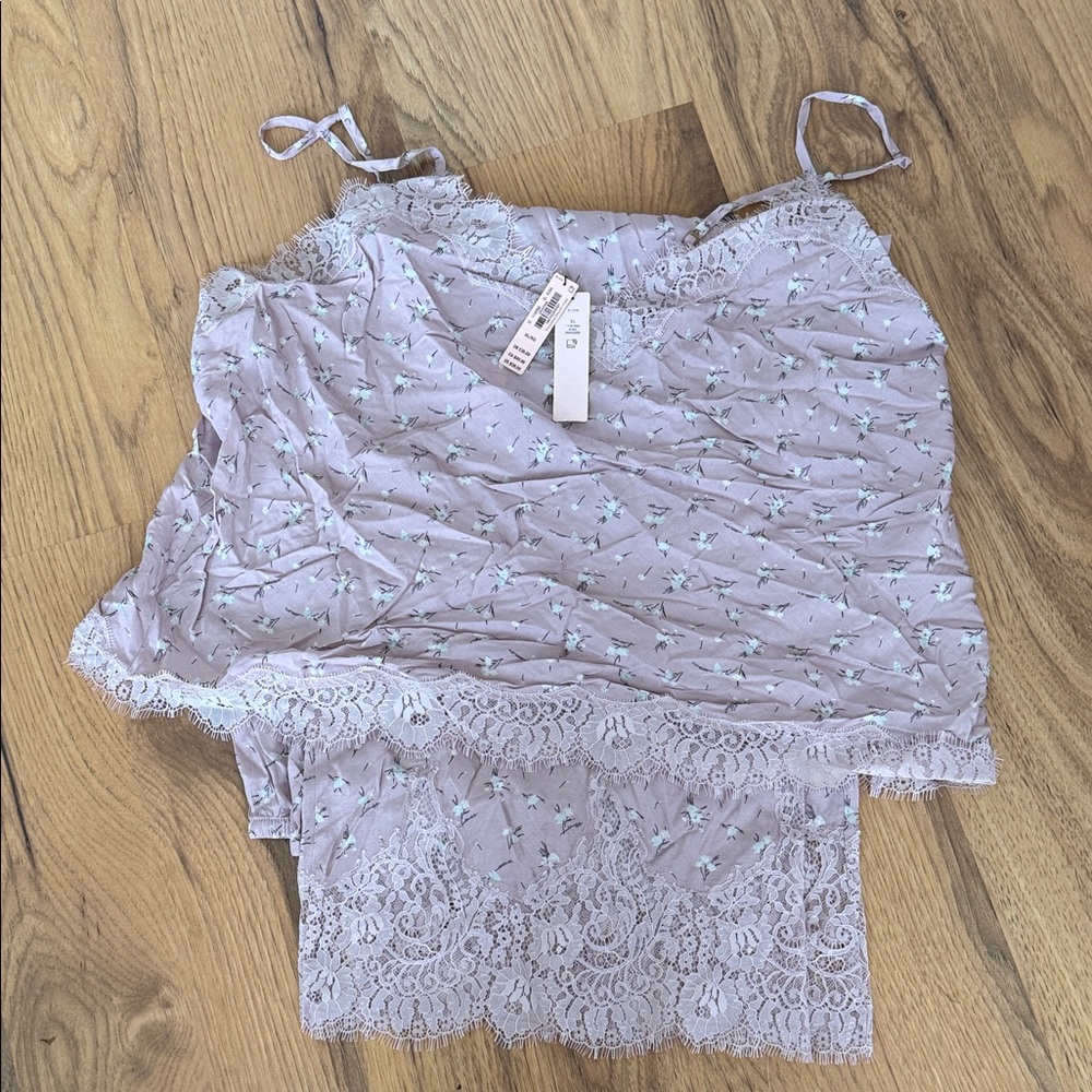 Victoria's Secret Lavender Floral Pajama Set